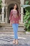 Summer Shine Vol 3 By Radhika Cotton Lucknowi Work Top
